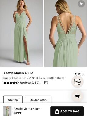 Azazie Maren Allure - Dusty Sage